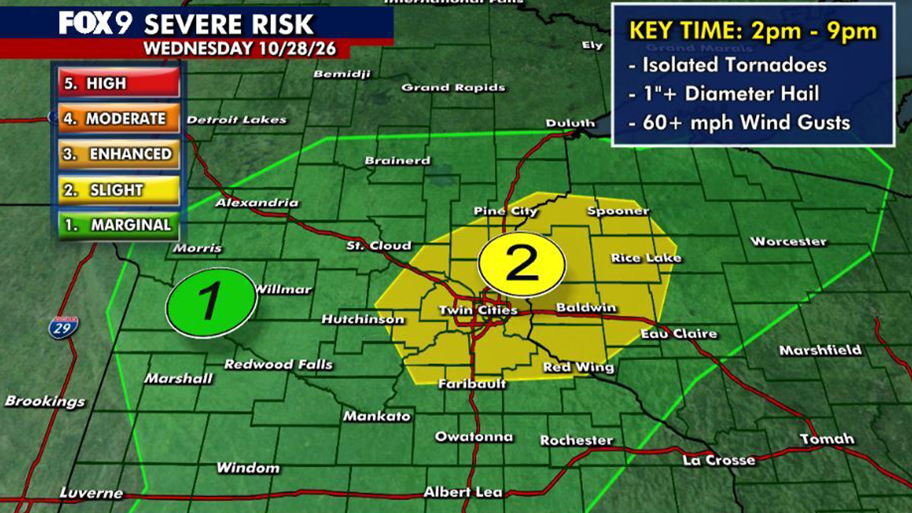 Minnesota weather live updates: Hail, severe storm risk, tornado threat Wednesday — Inver Grove Heights Community news